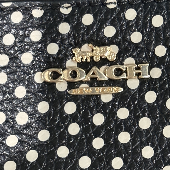 Coach Corner Zip Wristlet in Spot Print Pebbled Leather NWT - Picture 7 of 7
